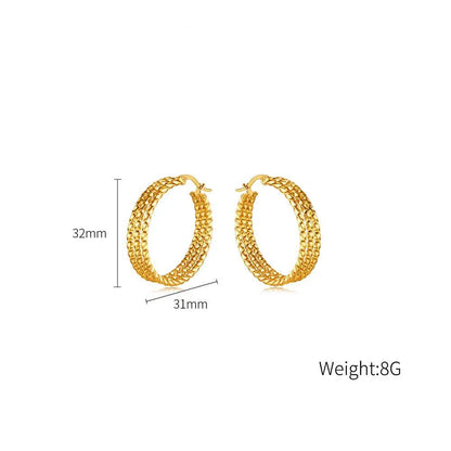 Round Multi-Layer Hoop Earring
