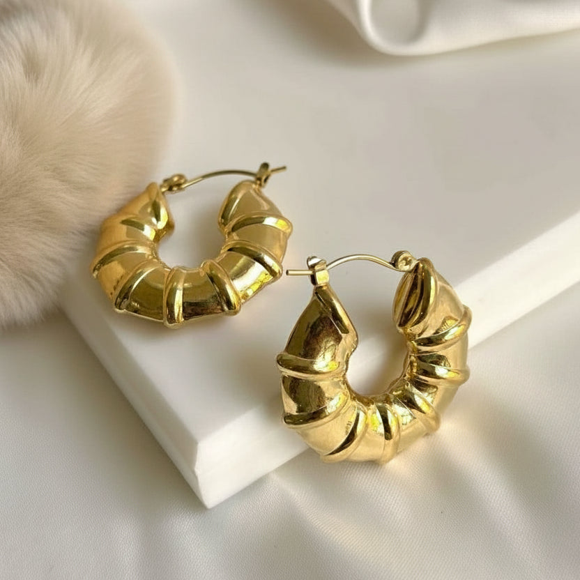 Bamboo Style Hoops