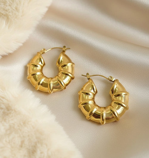 Bamboo Style Hoops