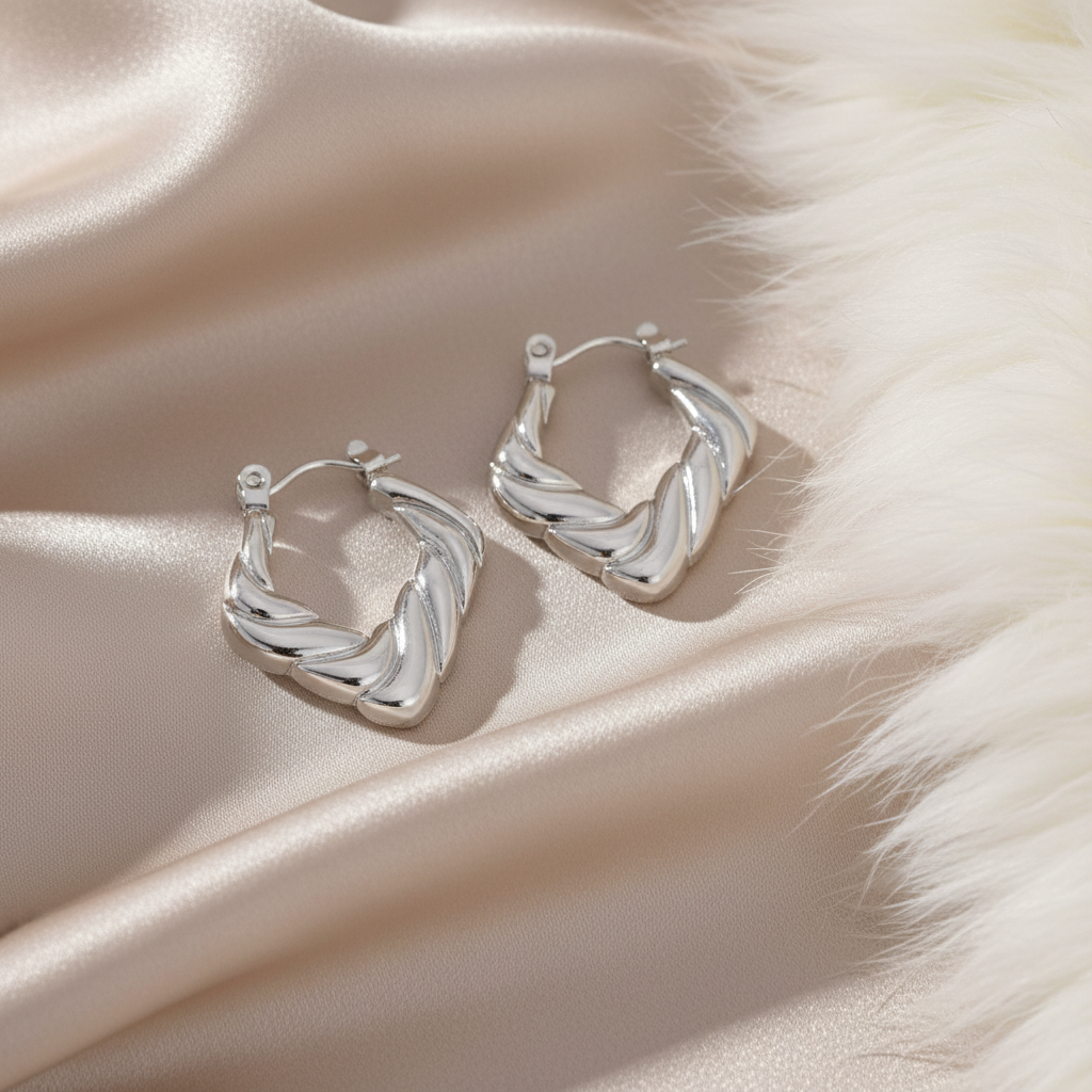 Twisted Square Hoops