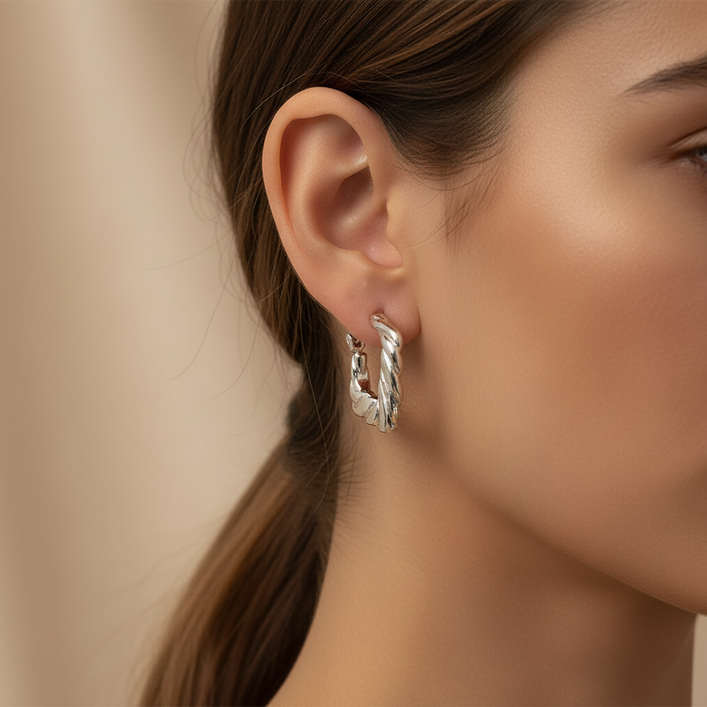 Twisted Square Hoops