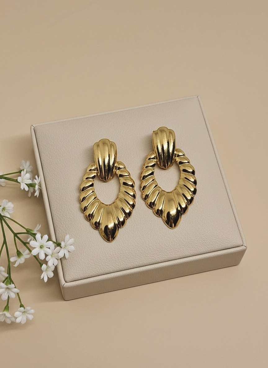 Twisted Lines Drop Earrings