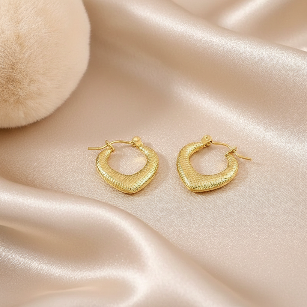 Textured Hoop Earring