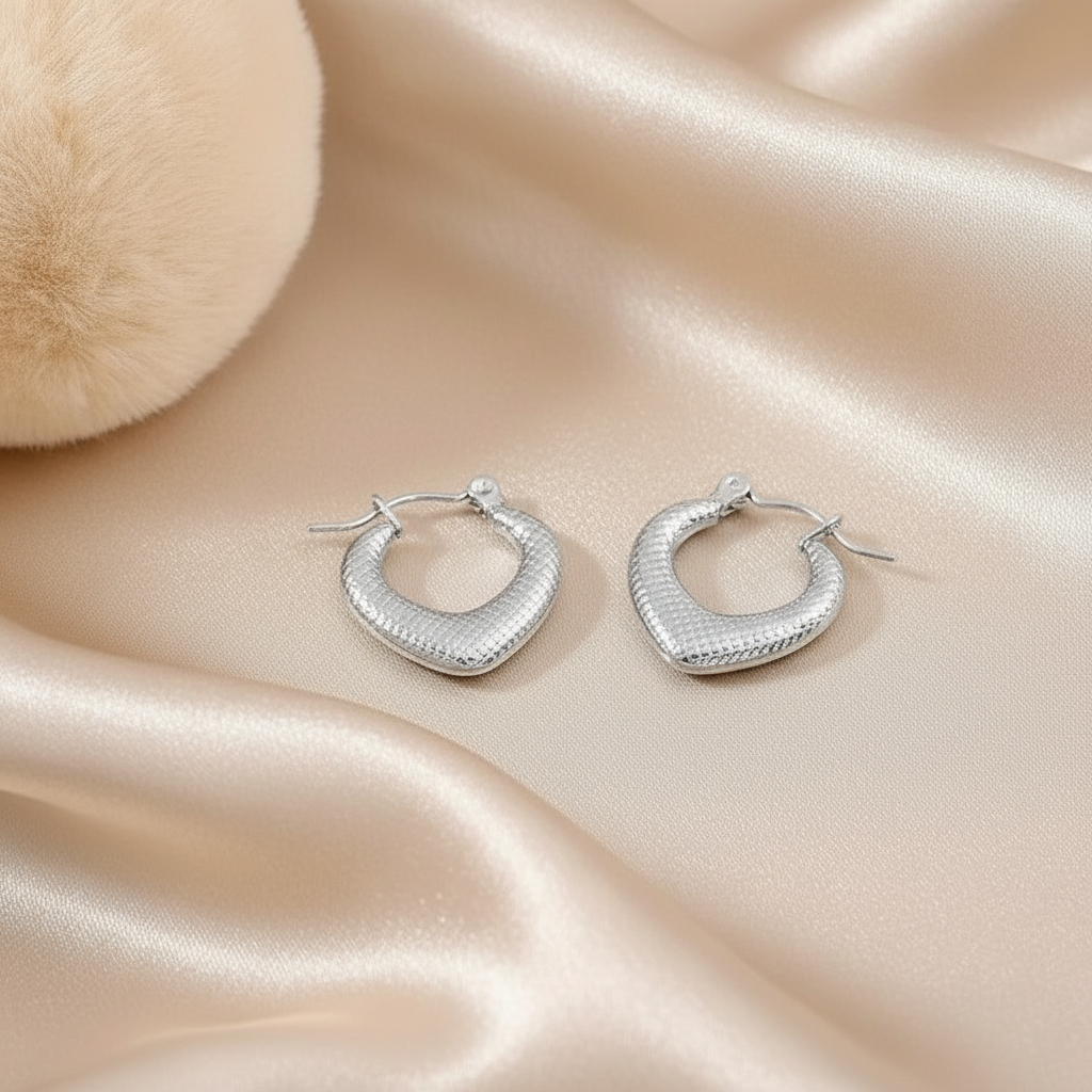 Textured Hoop Earring