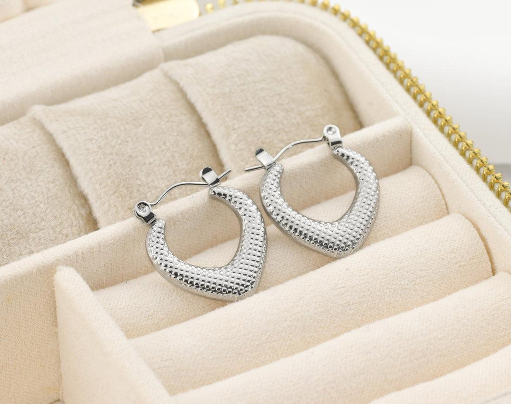 Textured Hoop Earring