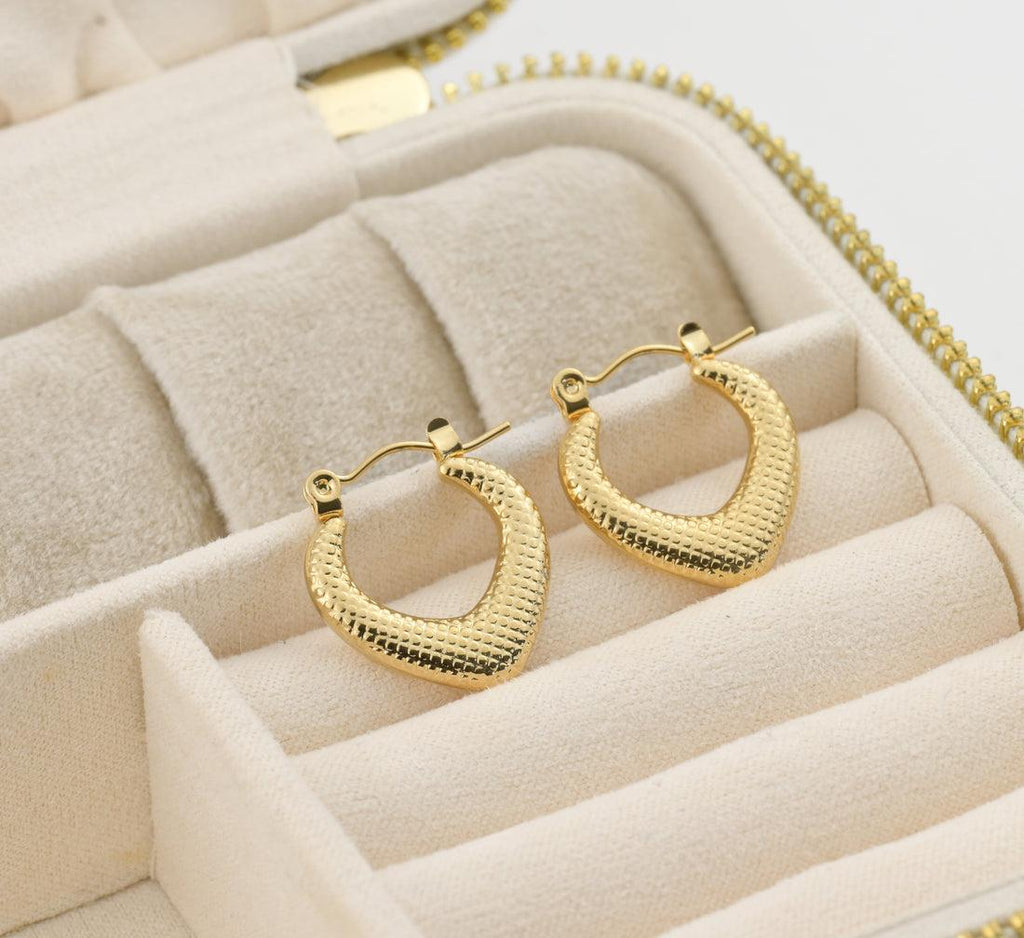 Textured Hoop Earring