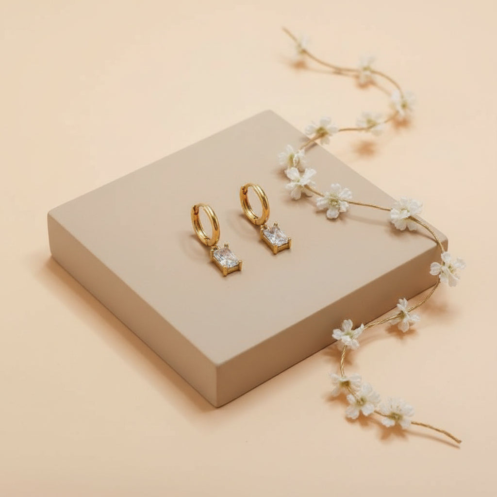 Multi Color Charm Hoops