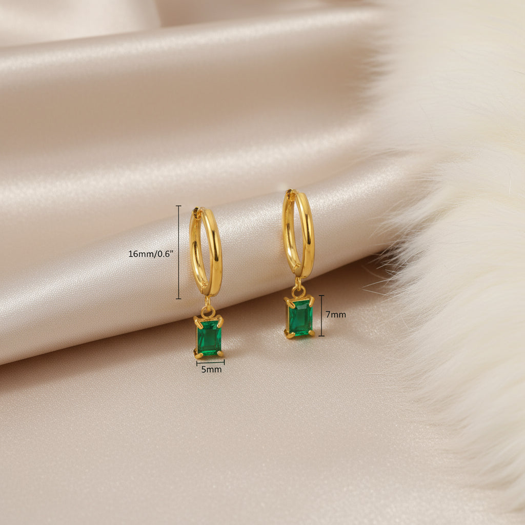 Multi Color Charm Hoops