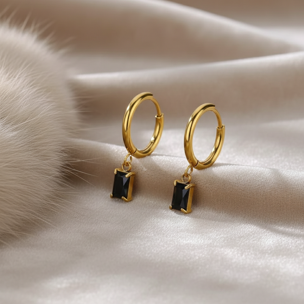 Multi Color Charm Hoops