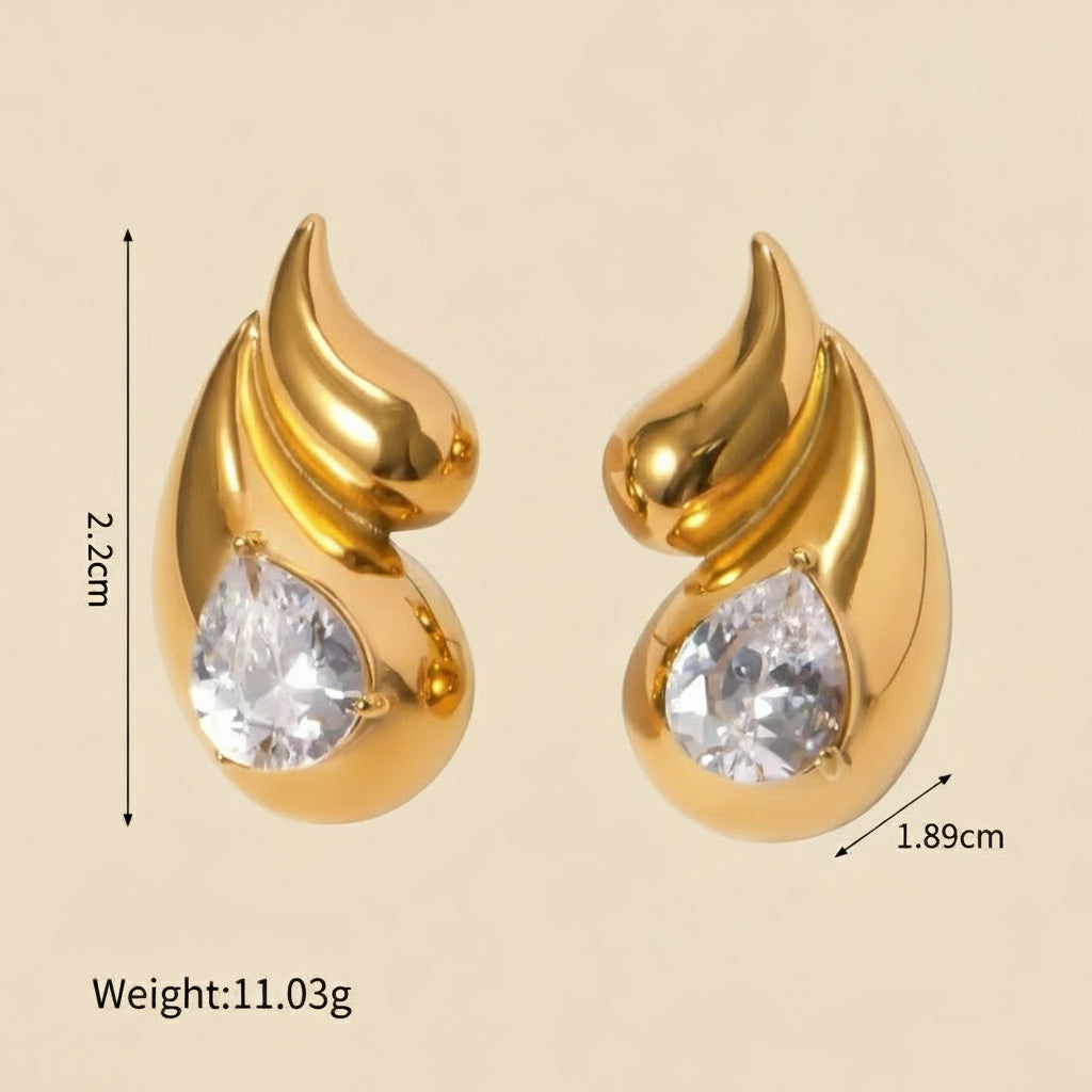 Twin Dew Drop Earrings