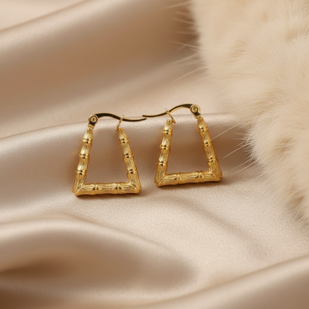 U Shape Bamboo Style Hoops