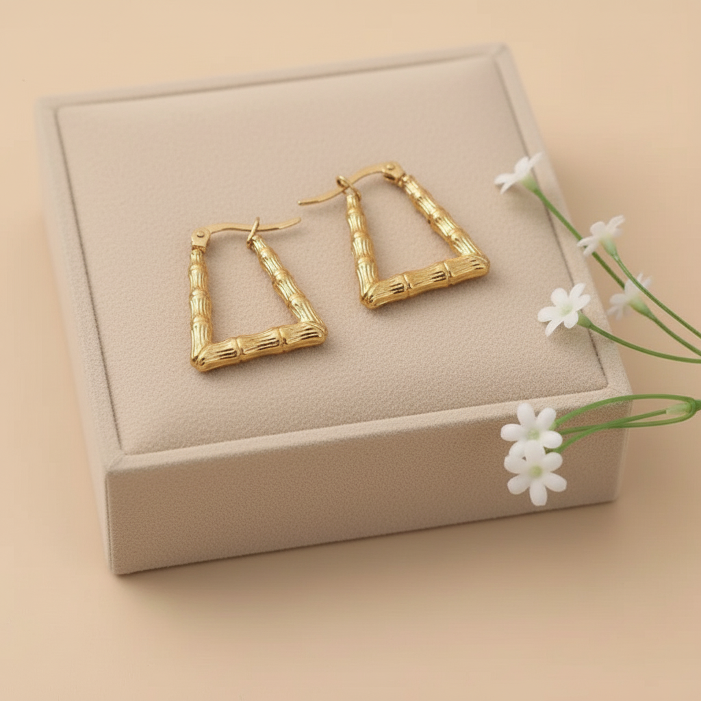 U Shape Bamboo Style Hoops