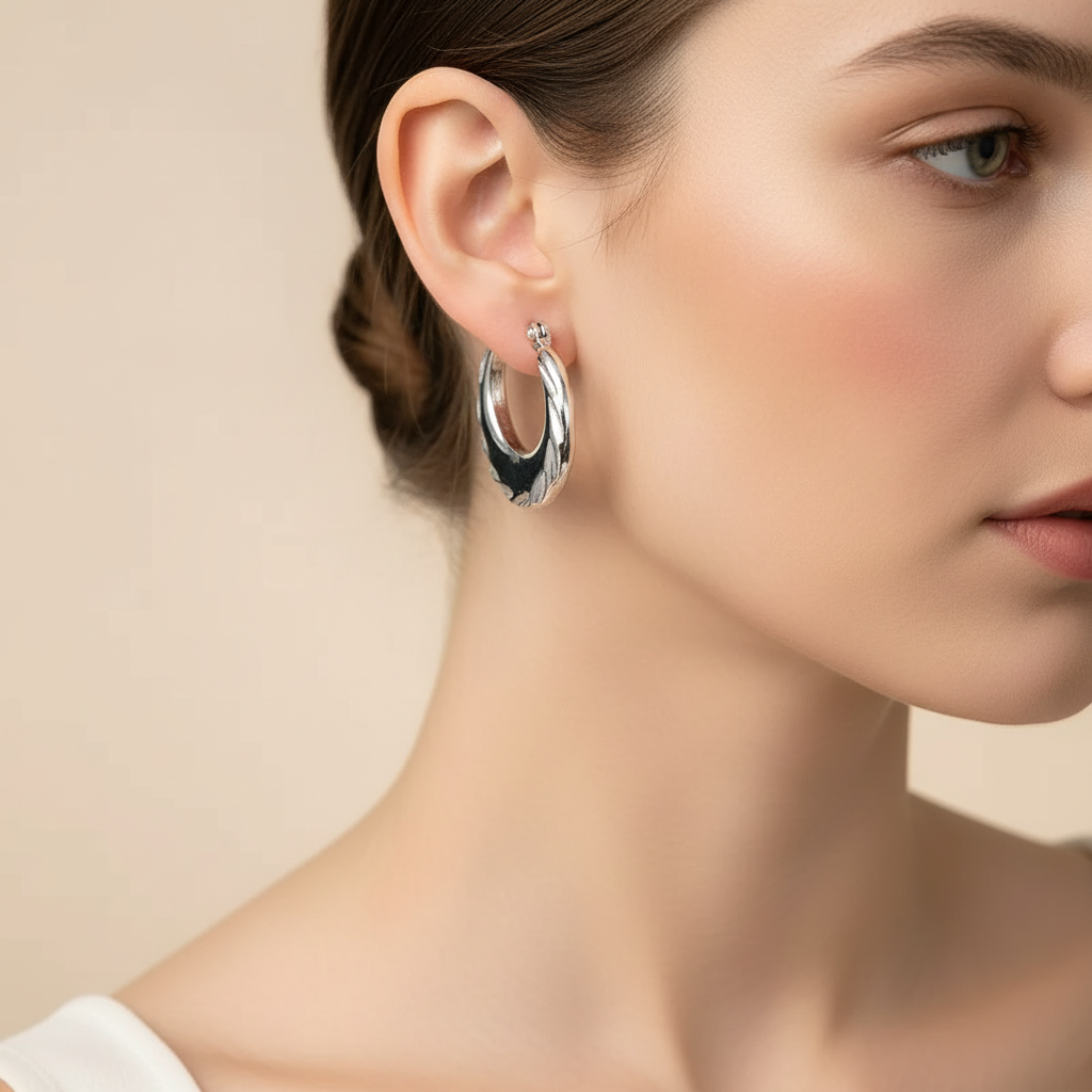 Round shaped Crescent Hoops