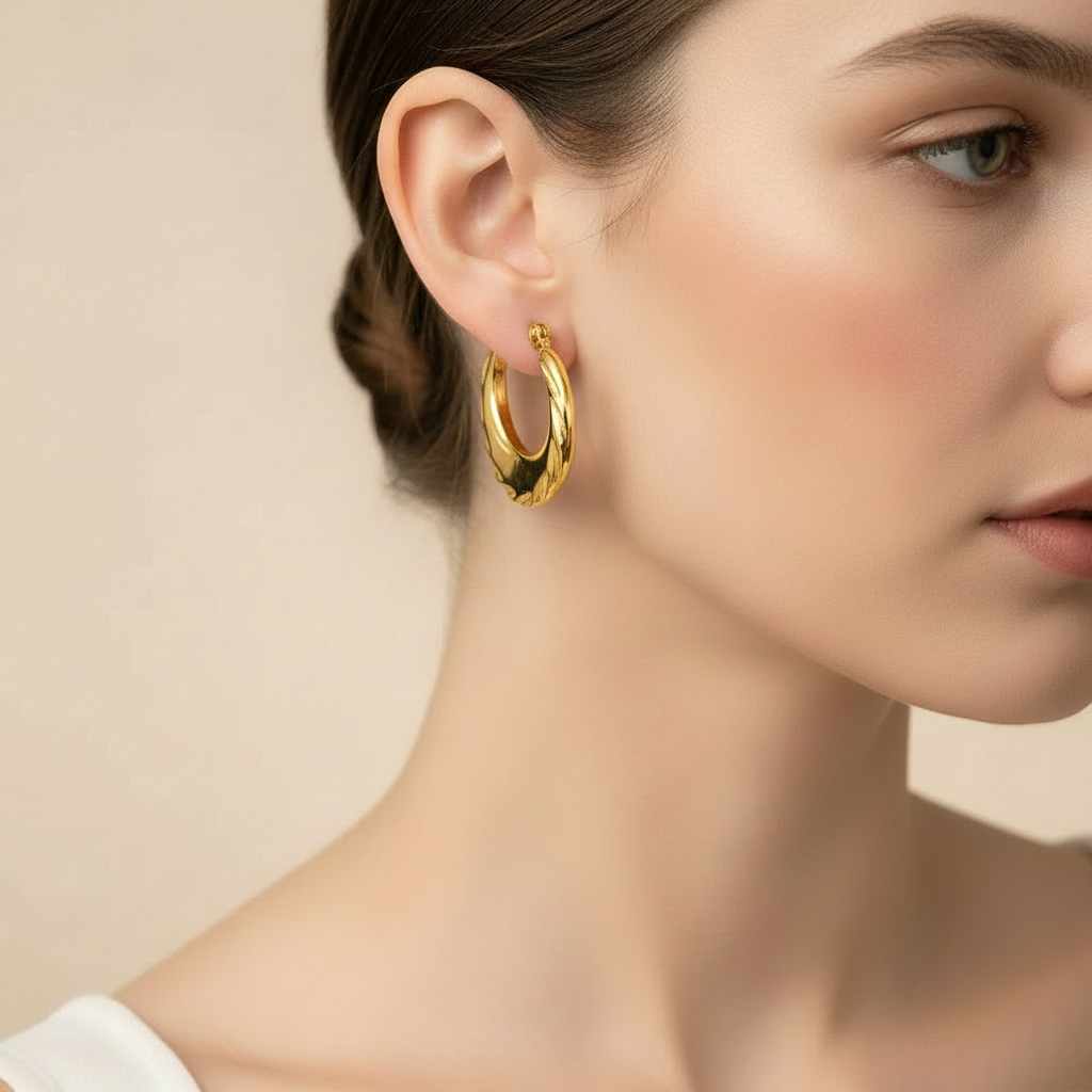 Round shaped Crescent Hoops