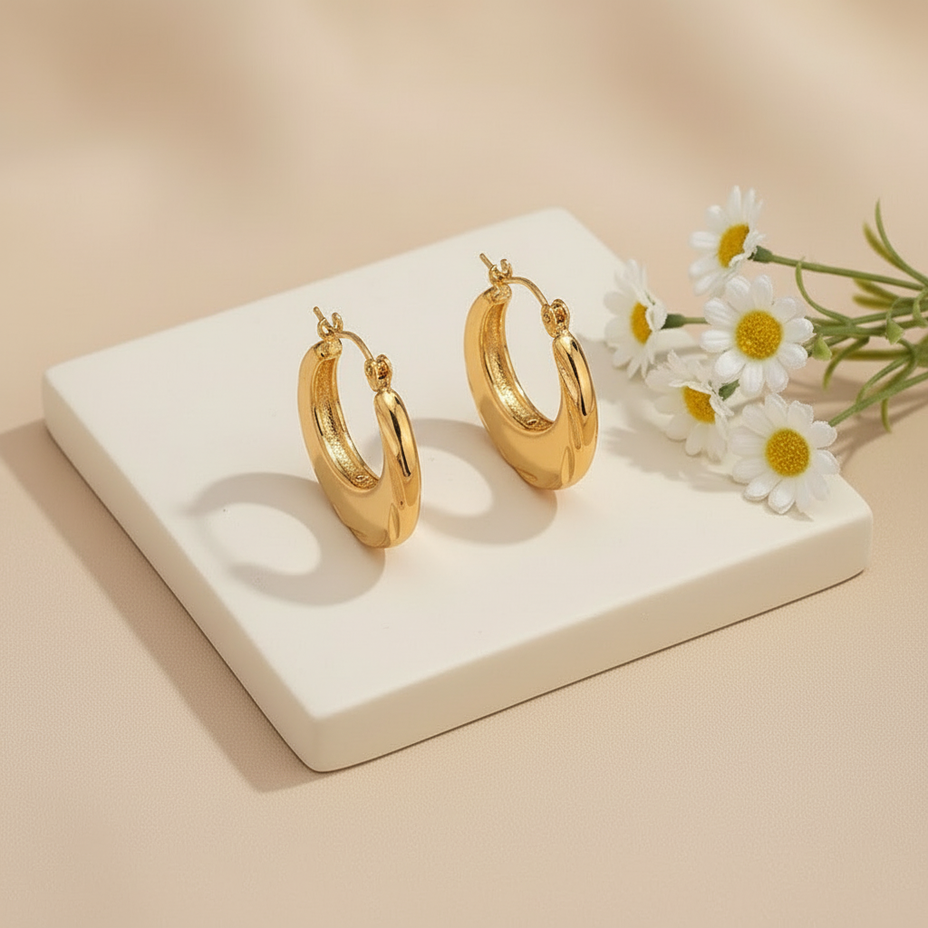 Round shaped Crescent Hoops