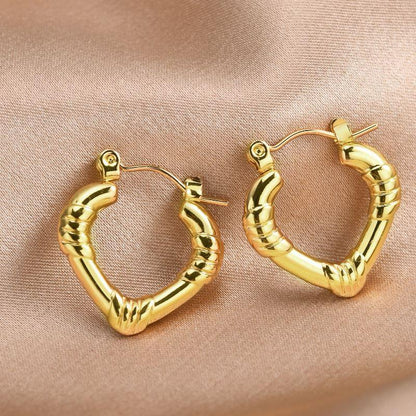 Hammer Heart Hoop Earring