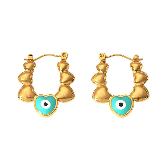Evil Eye Hoop Earring