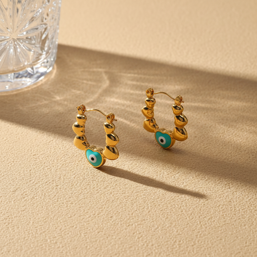 Evil Eye Hoops