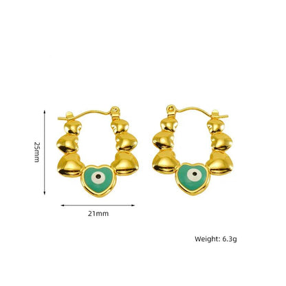 Evil Eye Hoop Earring