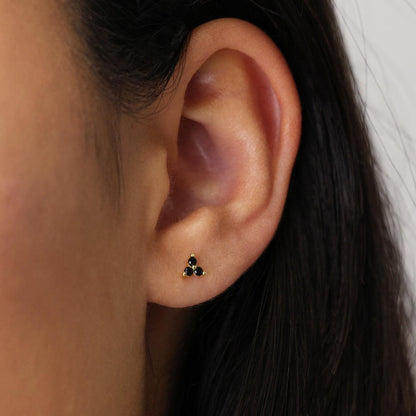 3 Diamond Stud Earring