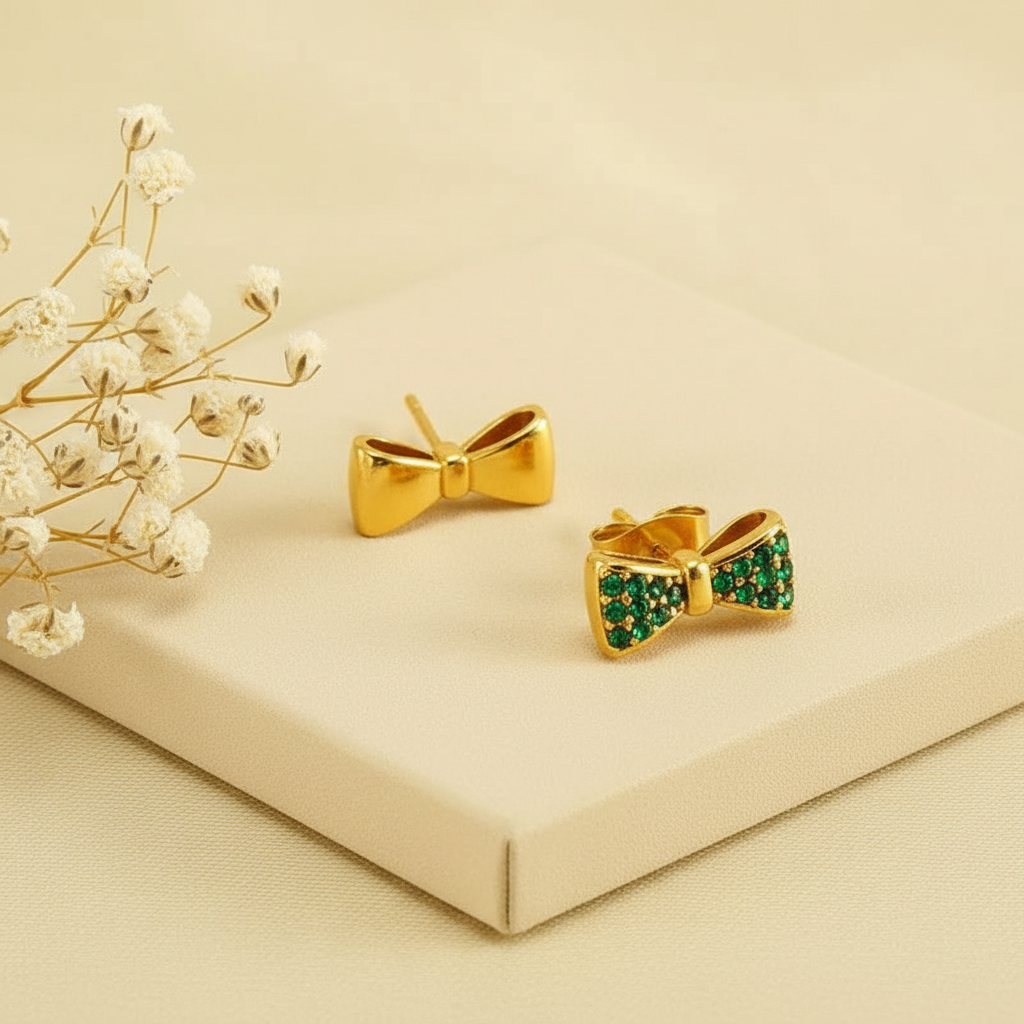 Bow Zircon Studs