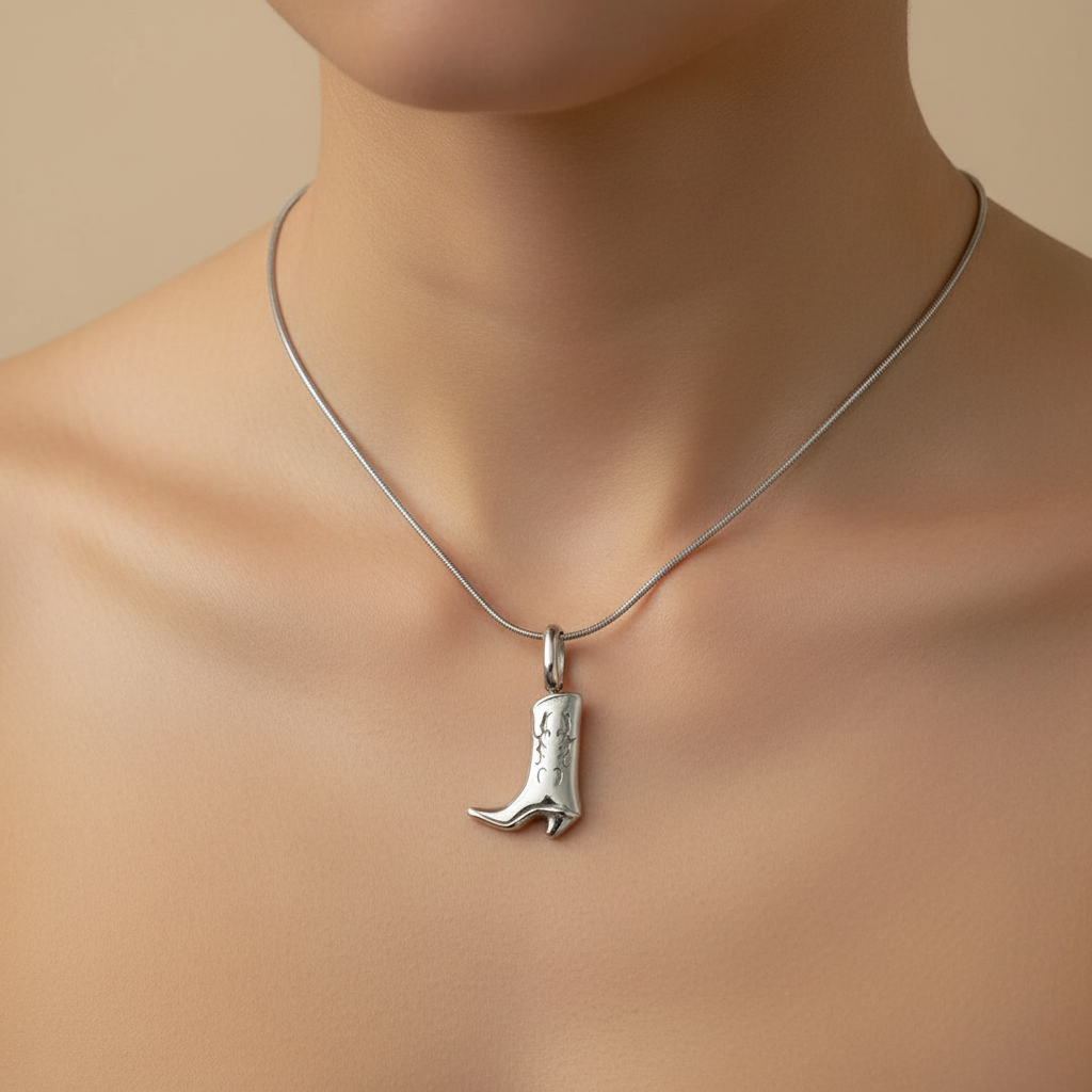 Cow Boy Boot Necklace