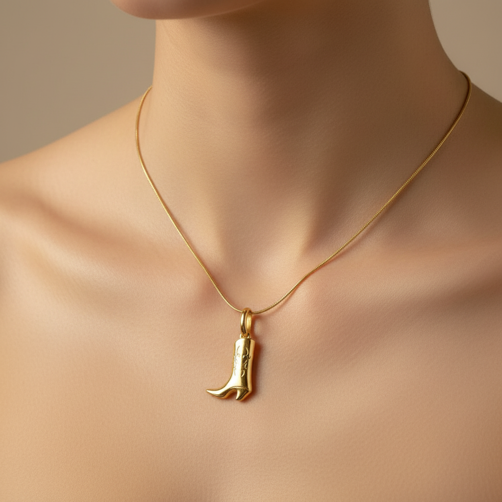 Cow Boy Boot Necklace