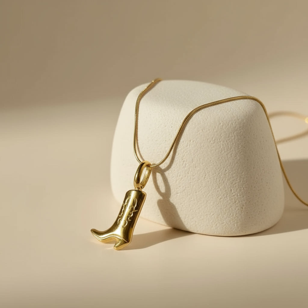 Cow Boy Boot Necklace