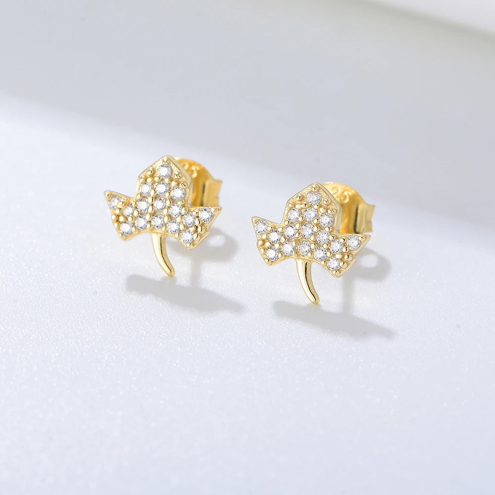 Maple Leaf Stud Earrings