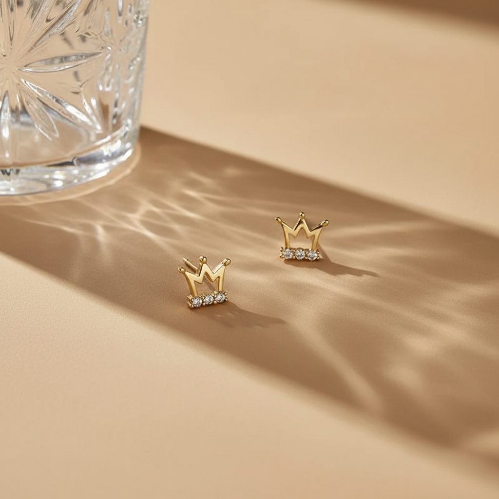 Diamond Crown Studs