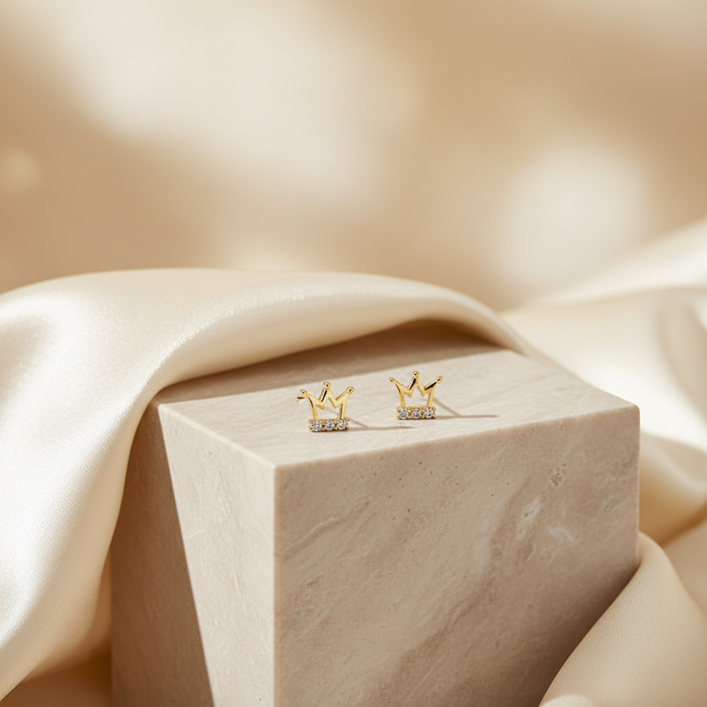 Diamond Crown Studs