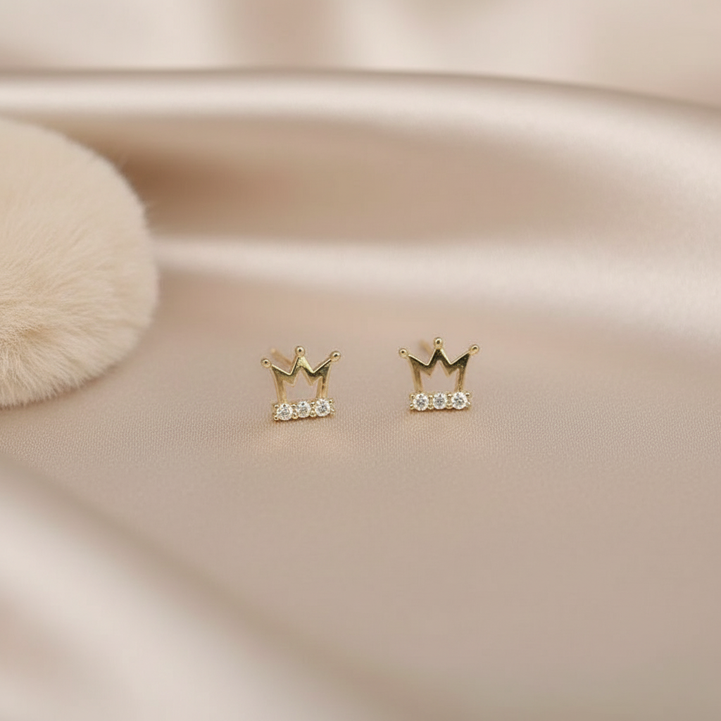 Diamond Crown Studs