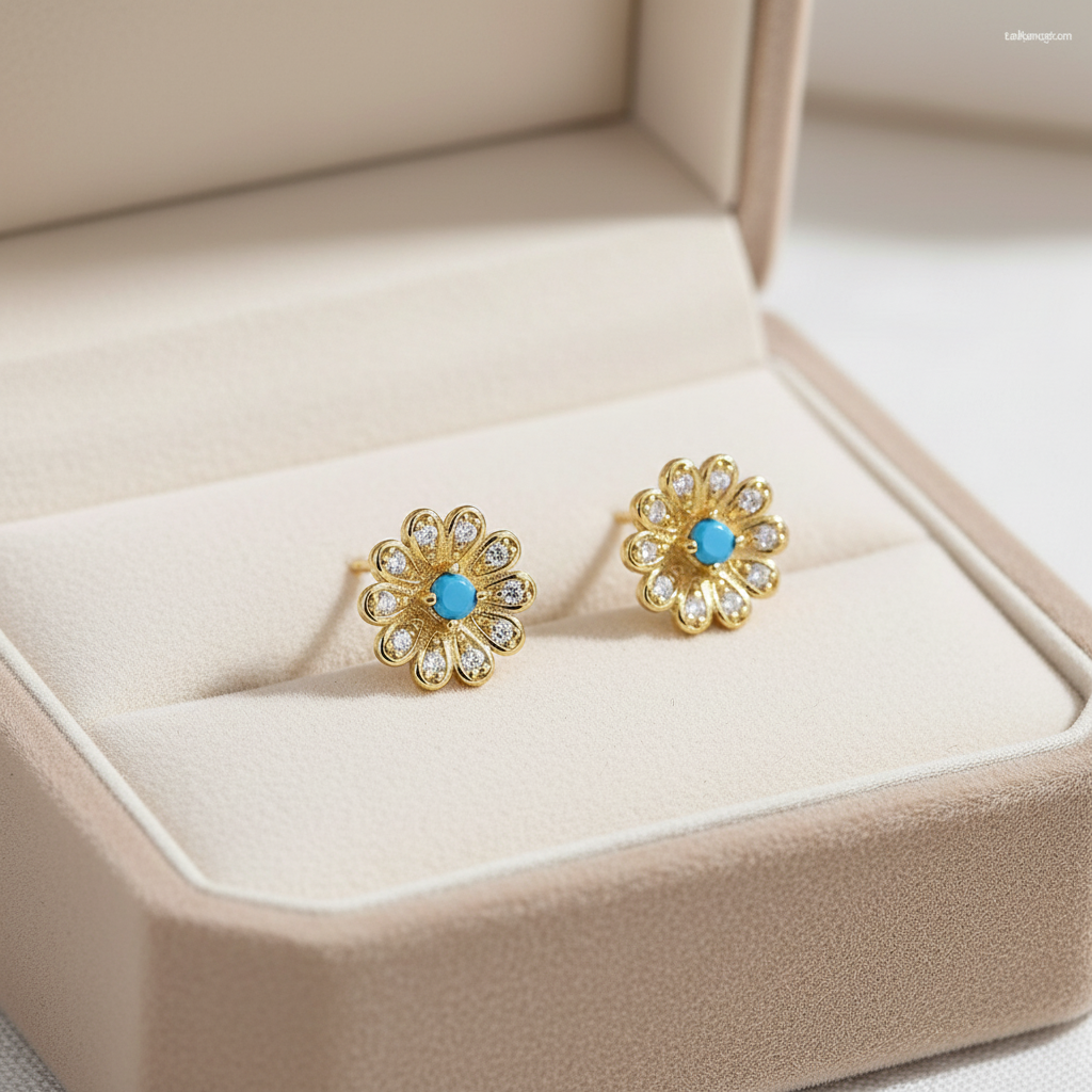 Petite Daisy Flower Studs