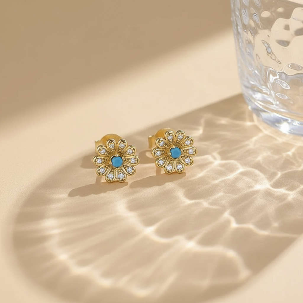 Petite Daisy Flower Studs