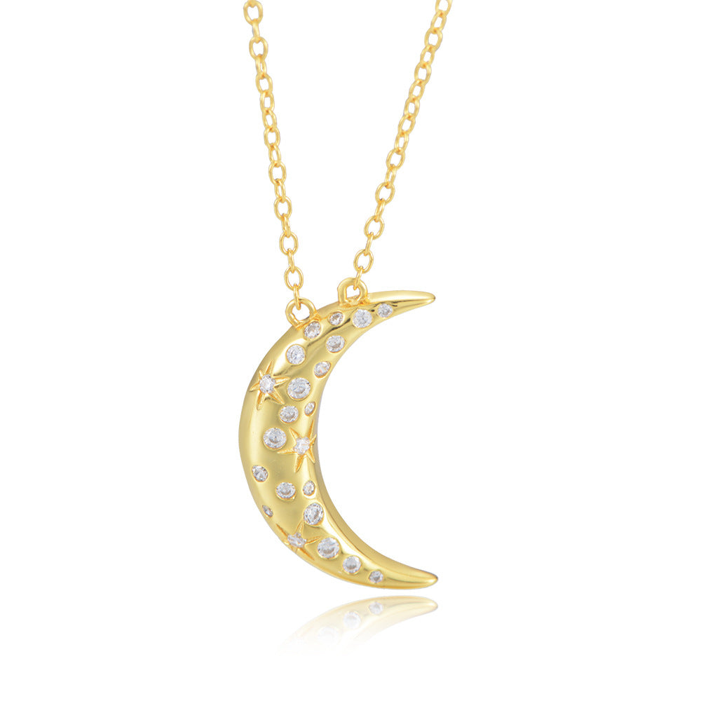 Moon Charm Pendant Necklace