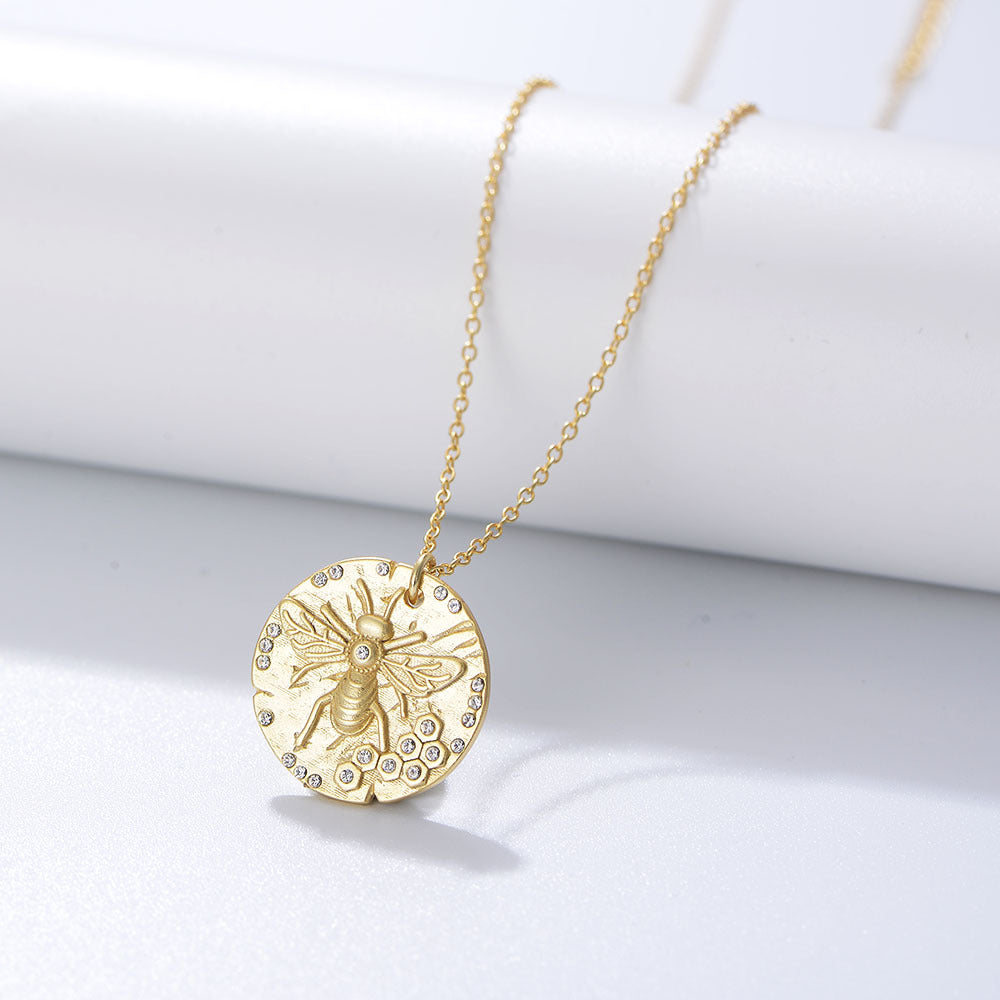 Honey Bee Pendant Necklace