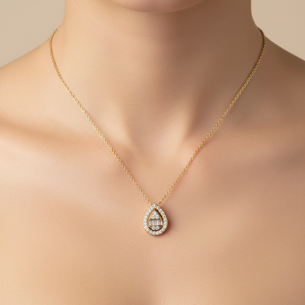 Water Drop Shine Necklace
