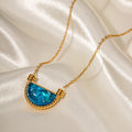 Azure Bloom Necklace & Earring