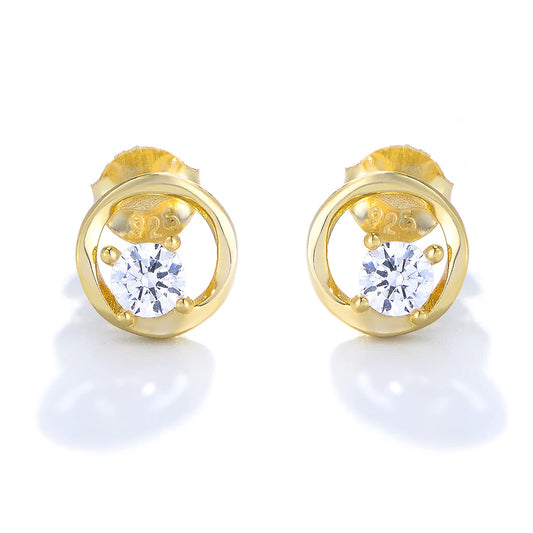 Charm simple Cubic Zircon Stud earrings