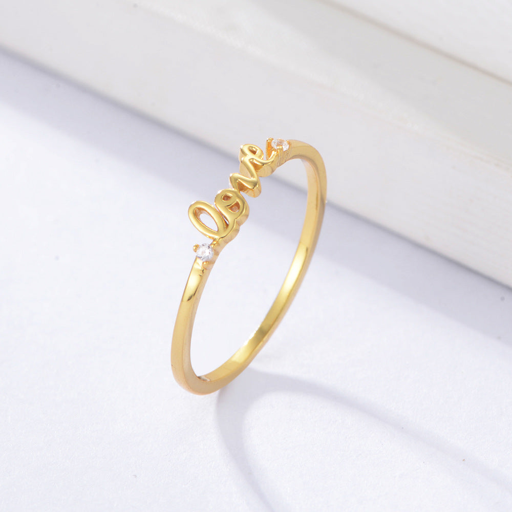 Love Word Luxury Ring