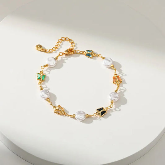 Butterfly Harmony freshwater Pearl Bracelet