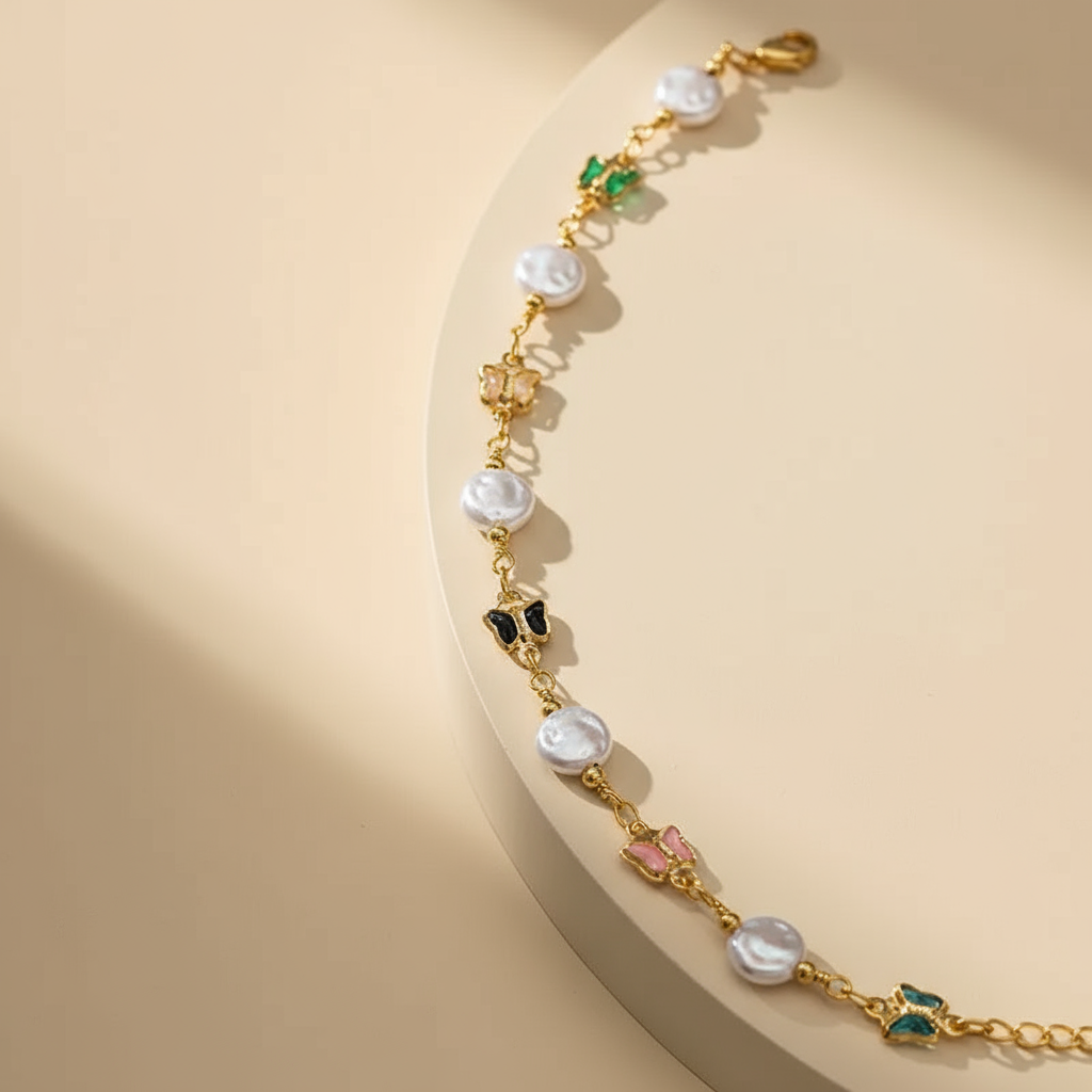 Butterfly Pearl Harmony Bracelet