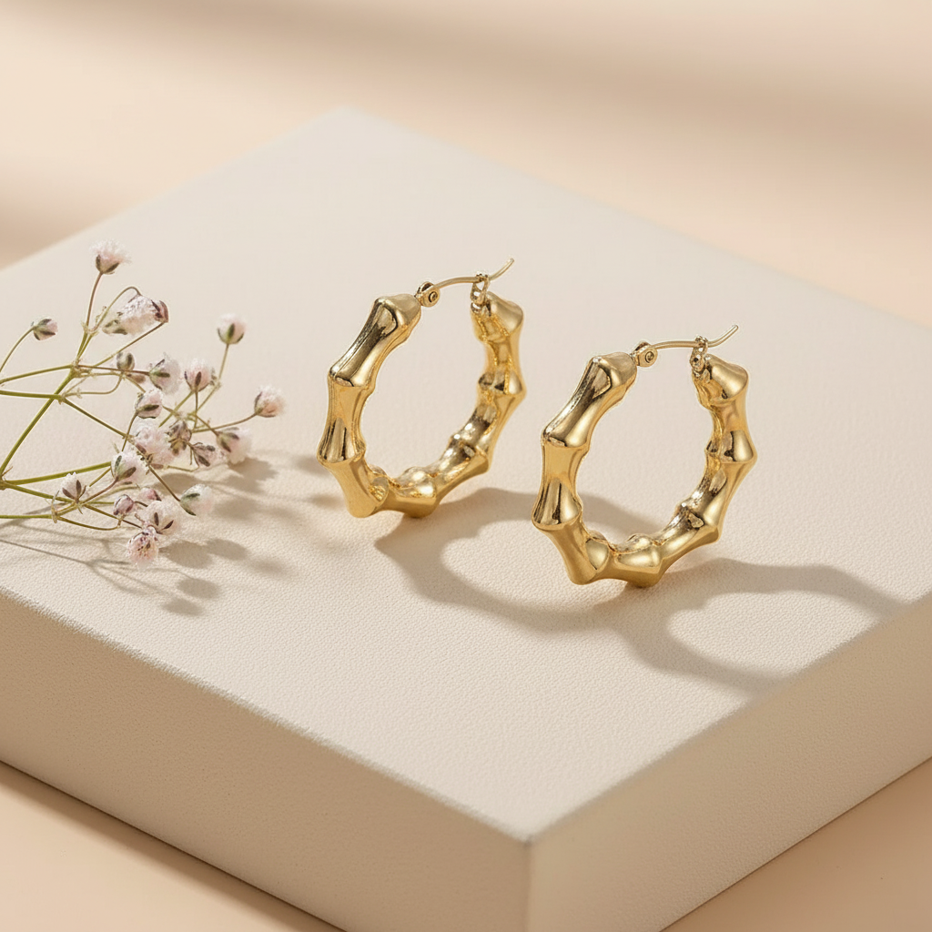 Bamboo Hollow Hoops
