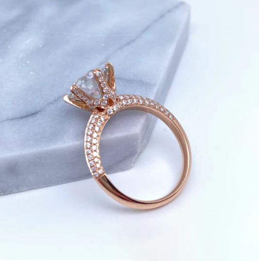 Rose Flower Diamond Ring