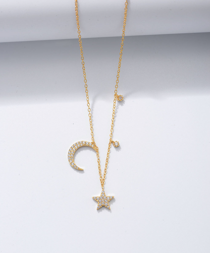 Star Moon Pendant Necklace