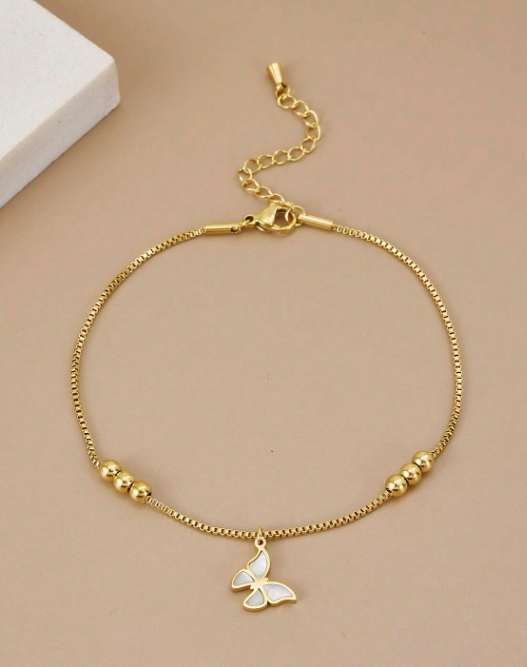 Dainty Butterfly Anklet