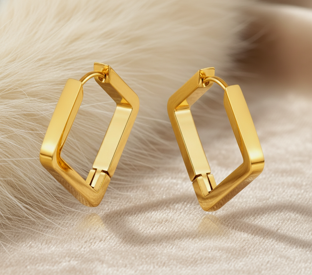 Square Clip Hoop Earring