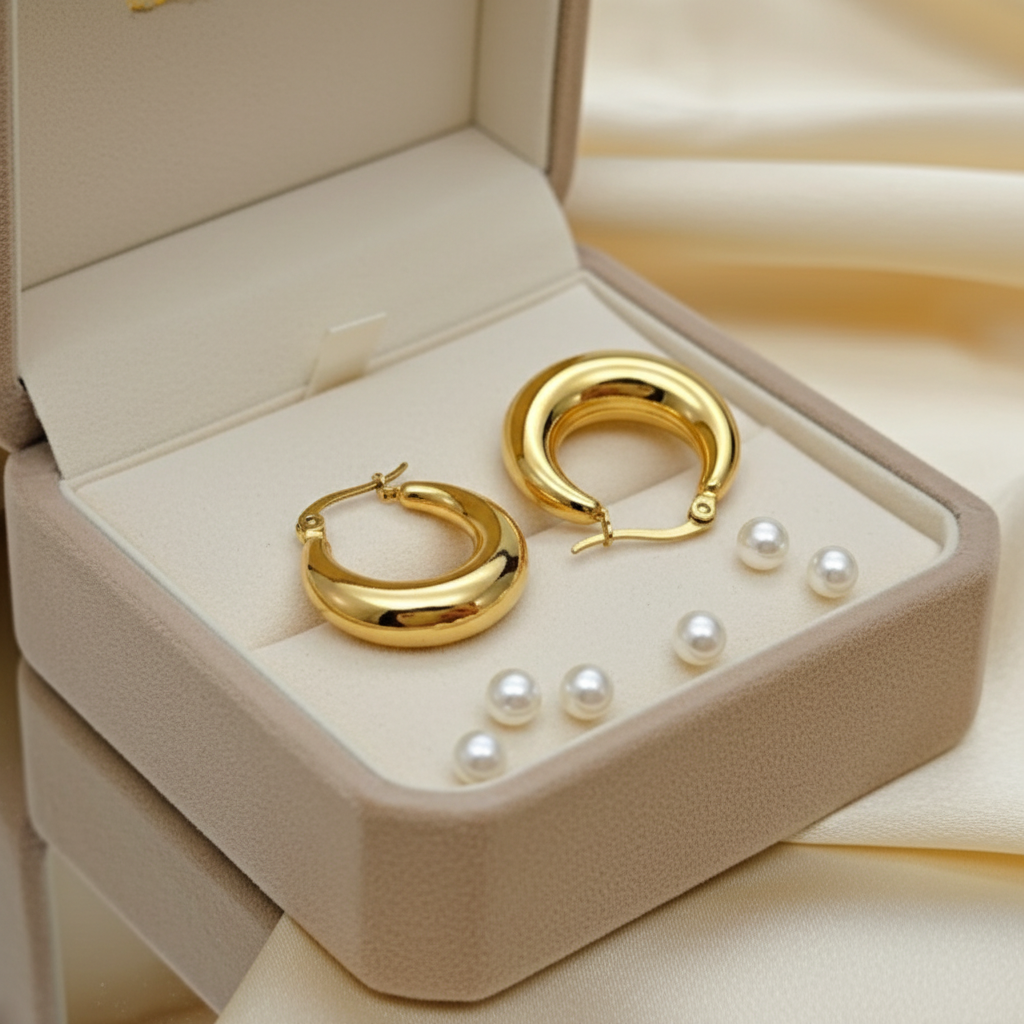 Post Chunky Hoop Earring