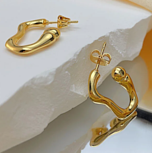 Extravagant Shapes Hoop Earrings