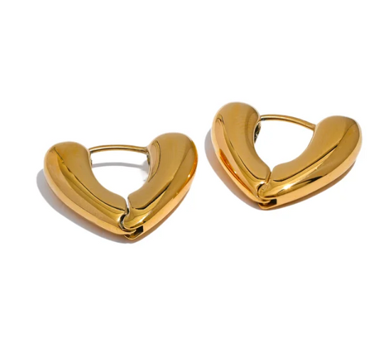 Amour Heart Hoop Earrings